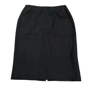 Escada Skirt Womens 44 US L Black Pencil Wool Blend Capsule Minimalist‎ Neutral